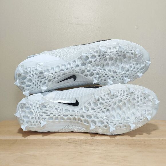 Nike Alpha Menace Elite 2 Flyknit Football Cleats White AO3374-101 Men's Size 10 - Picture 6 of 7